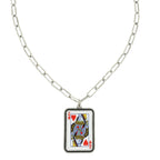 Western Queen of Hearts Pendant Necklace