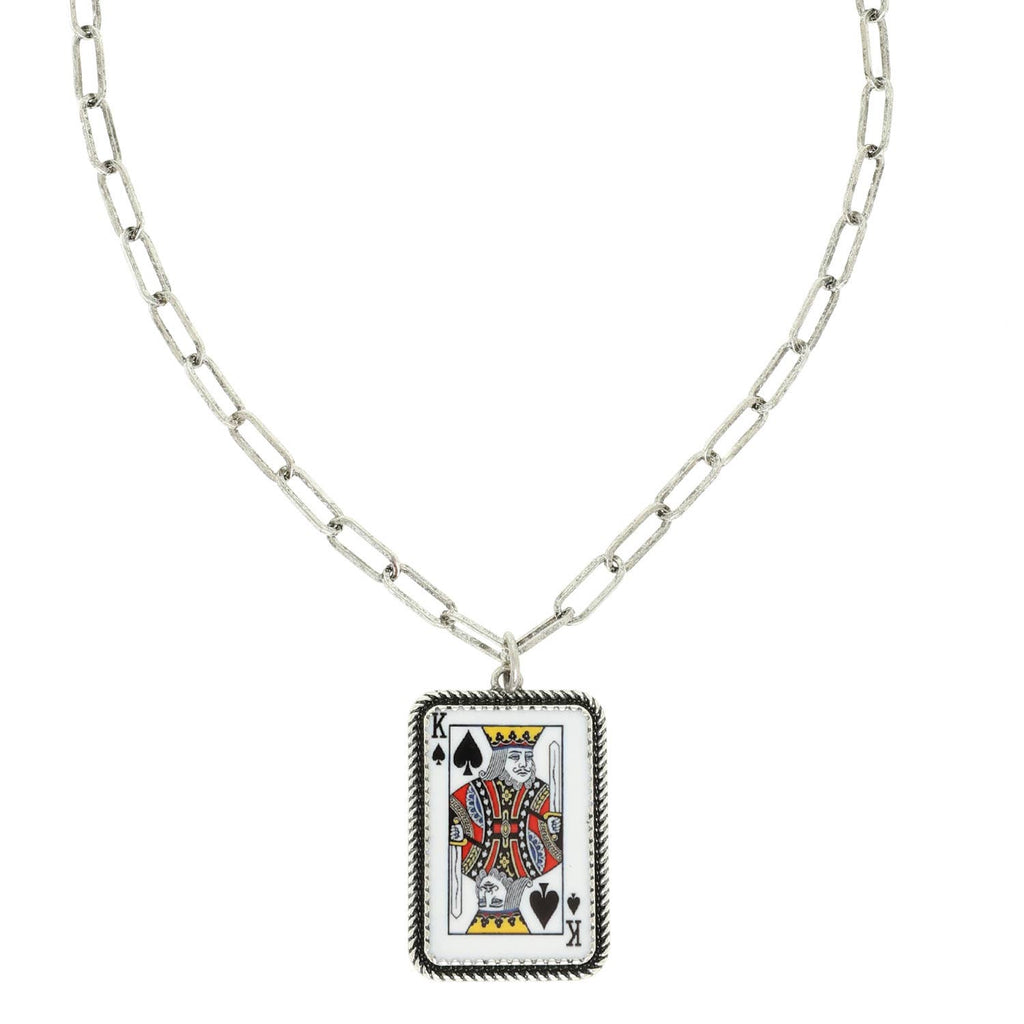 Western King of Spades Pendant Necklace