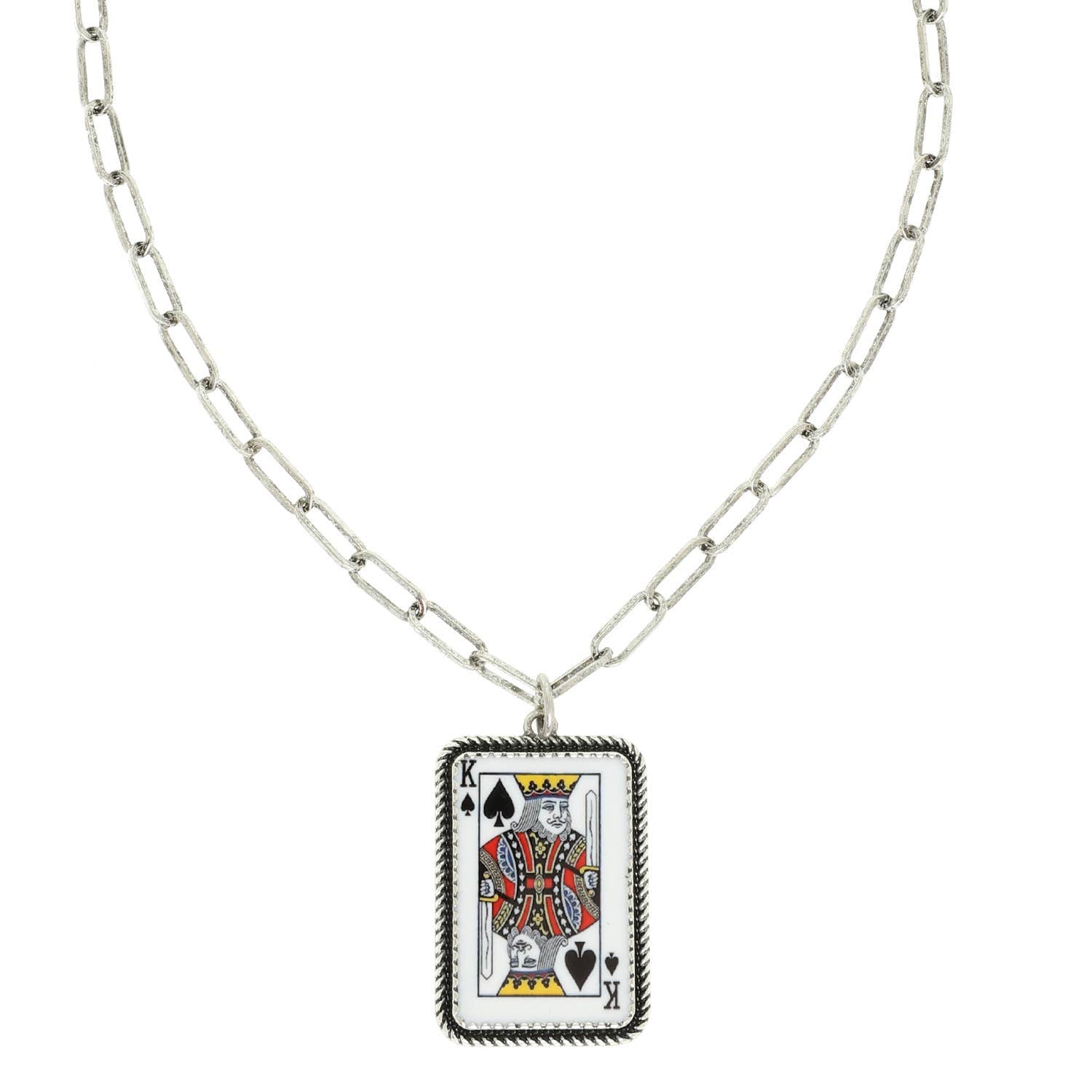 Western King of Spades Pendant Necklace