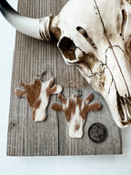 Western hairon Cowhide Cowhead Earrings