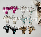 Western hairon Cowhide Cowhead Earrings