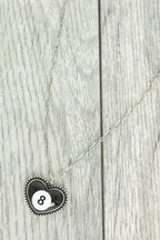 Western 8 Ball Heart Pendant Necklace