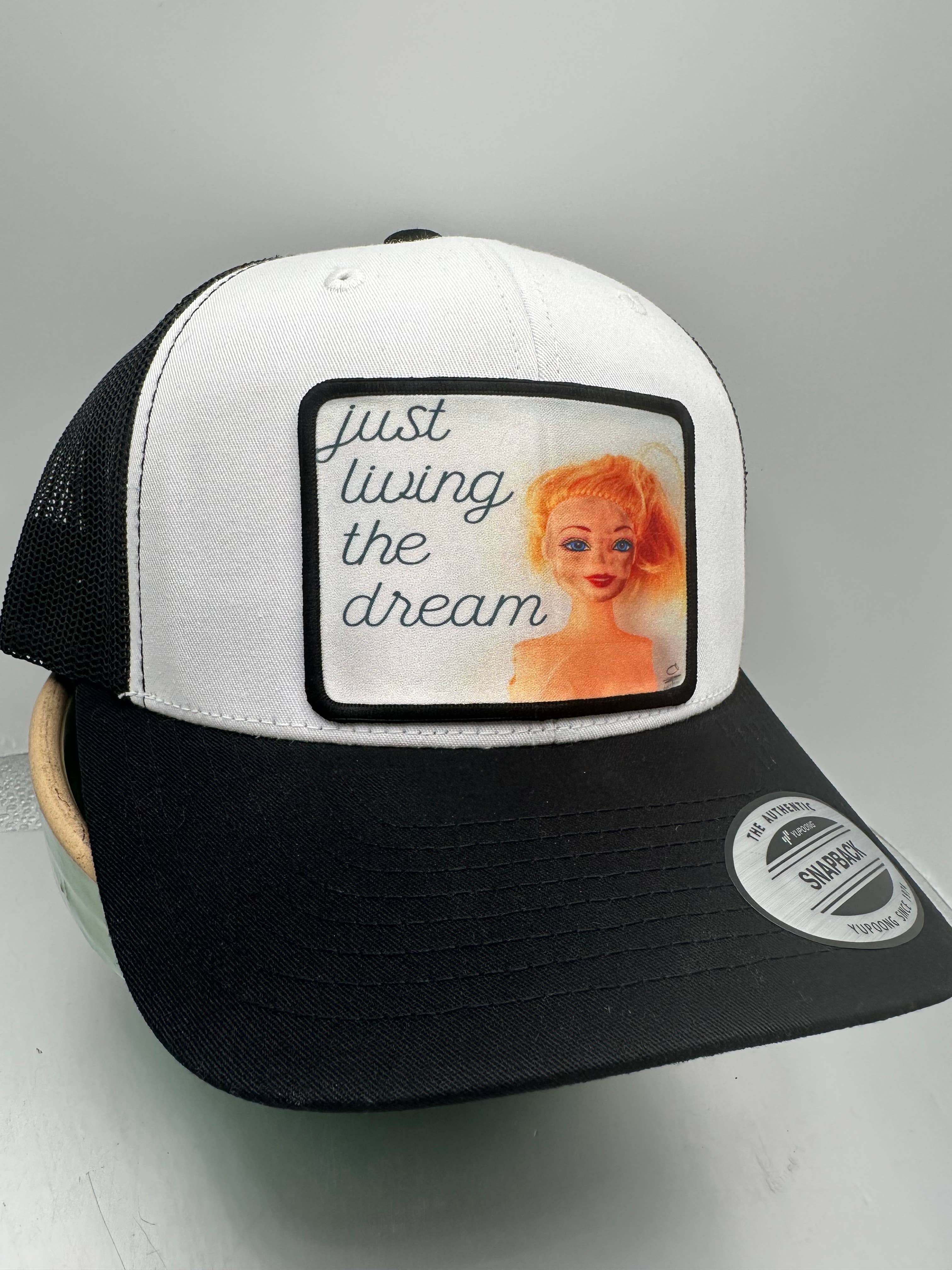 Living the dream Hat (Black & White) 