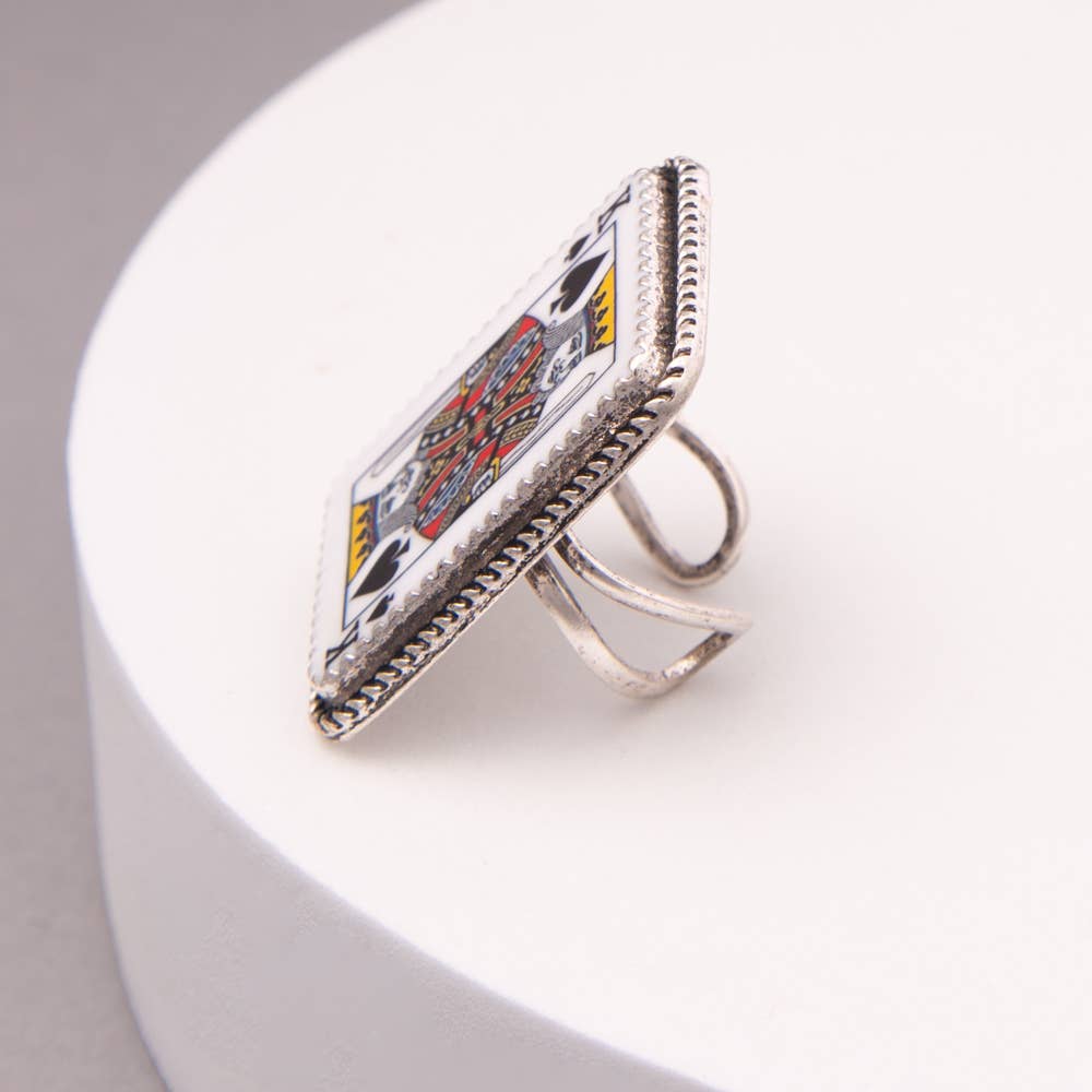 Western King Of Spades Ring