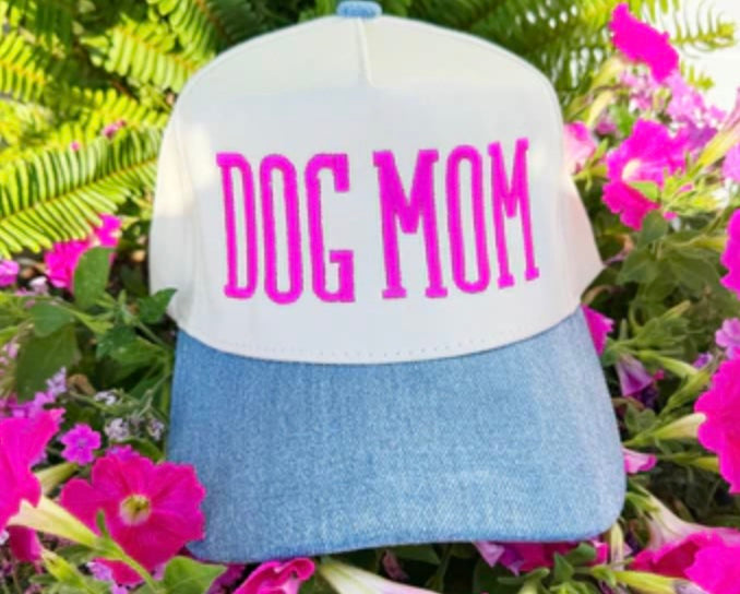 Poppy & Pine Dog Mom Denim Hat
