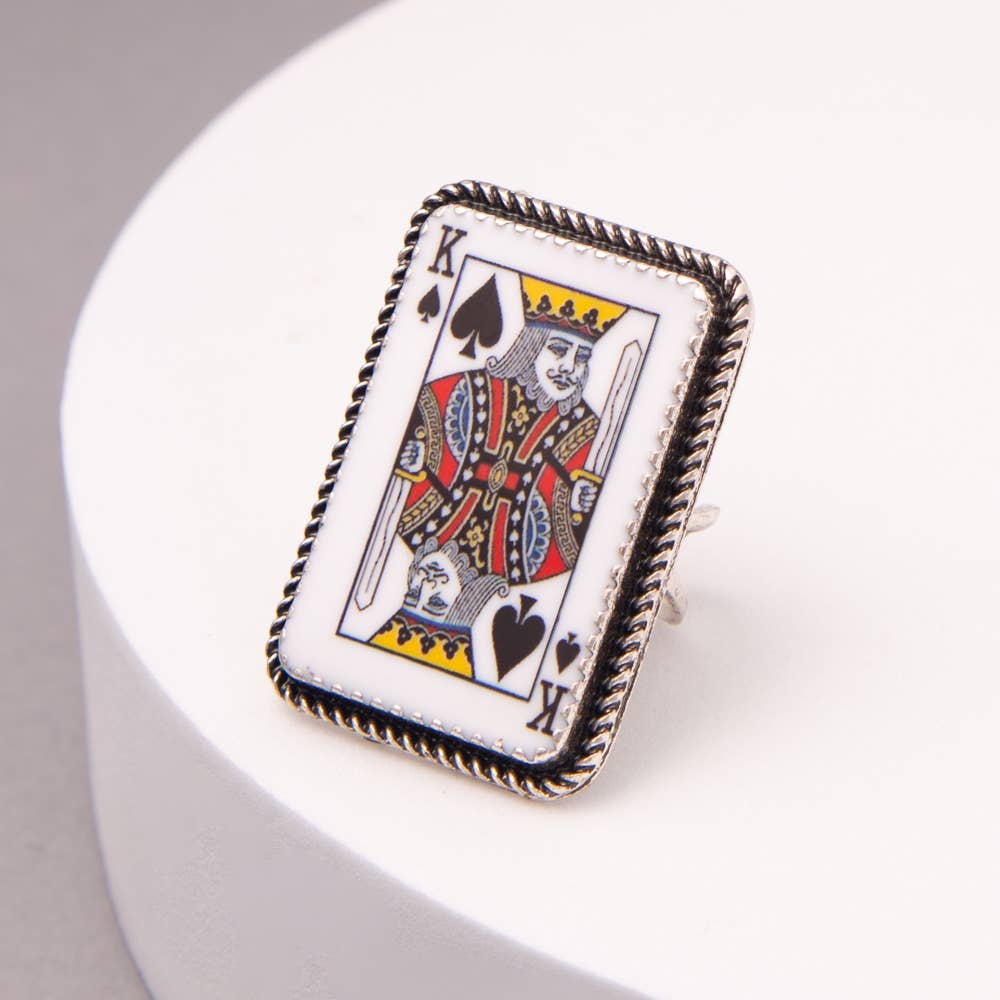 Western King Of Spades Ring