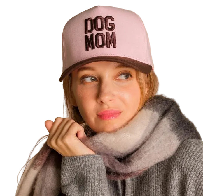 Dog Mom Hat (Pink & Brown)