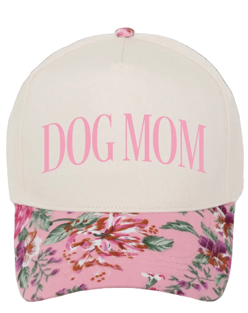 Pink Floral Dog Mom Hat