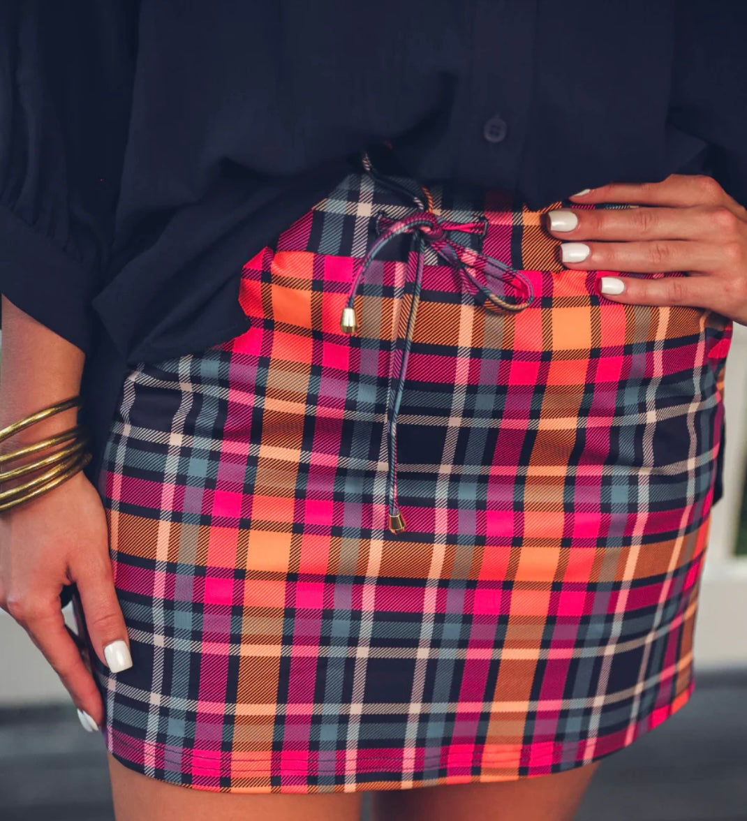 Plaid skort